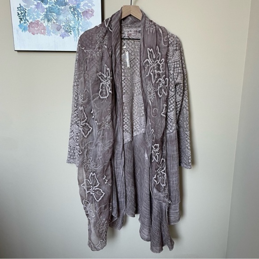 NWT Simply Couture Boho Lace Waterfall Cardigan Size XL
